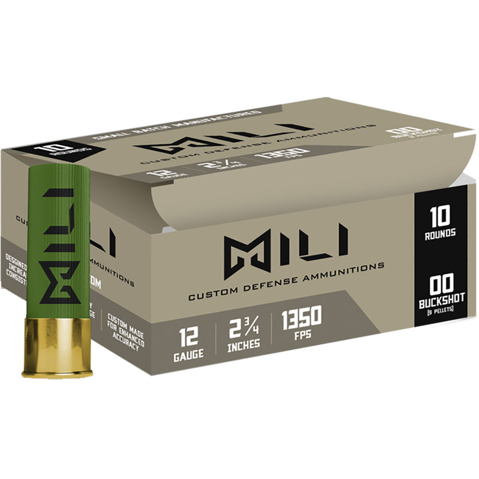 Mili Ammunitions 12 Gauge 00-BUCK  2.75" 1oz 00 Buck Shot