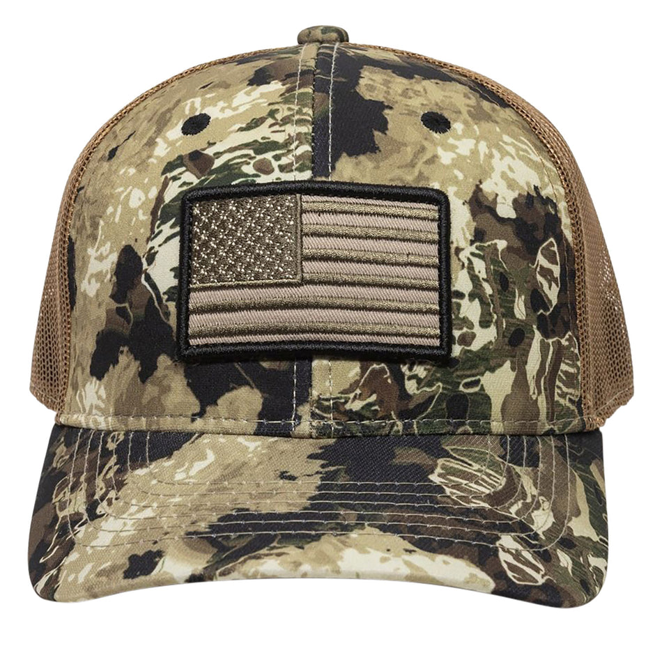 Outdoor Cap USA-170 Veil Whitetail/Brown USA Flag Structured Snapback Hat OSFA