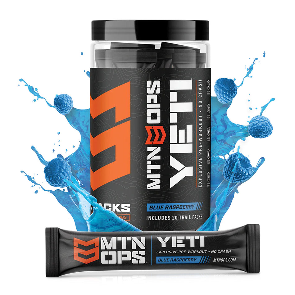 MTN Ops Blue Raspberry Yeti Pre-Workout Trail Pack 20 ct