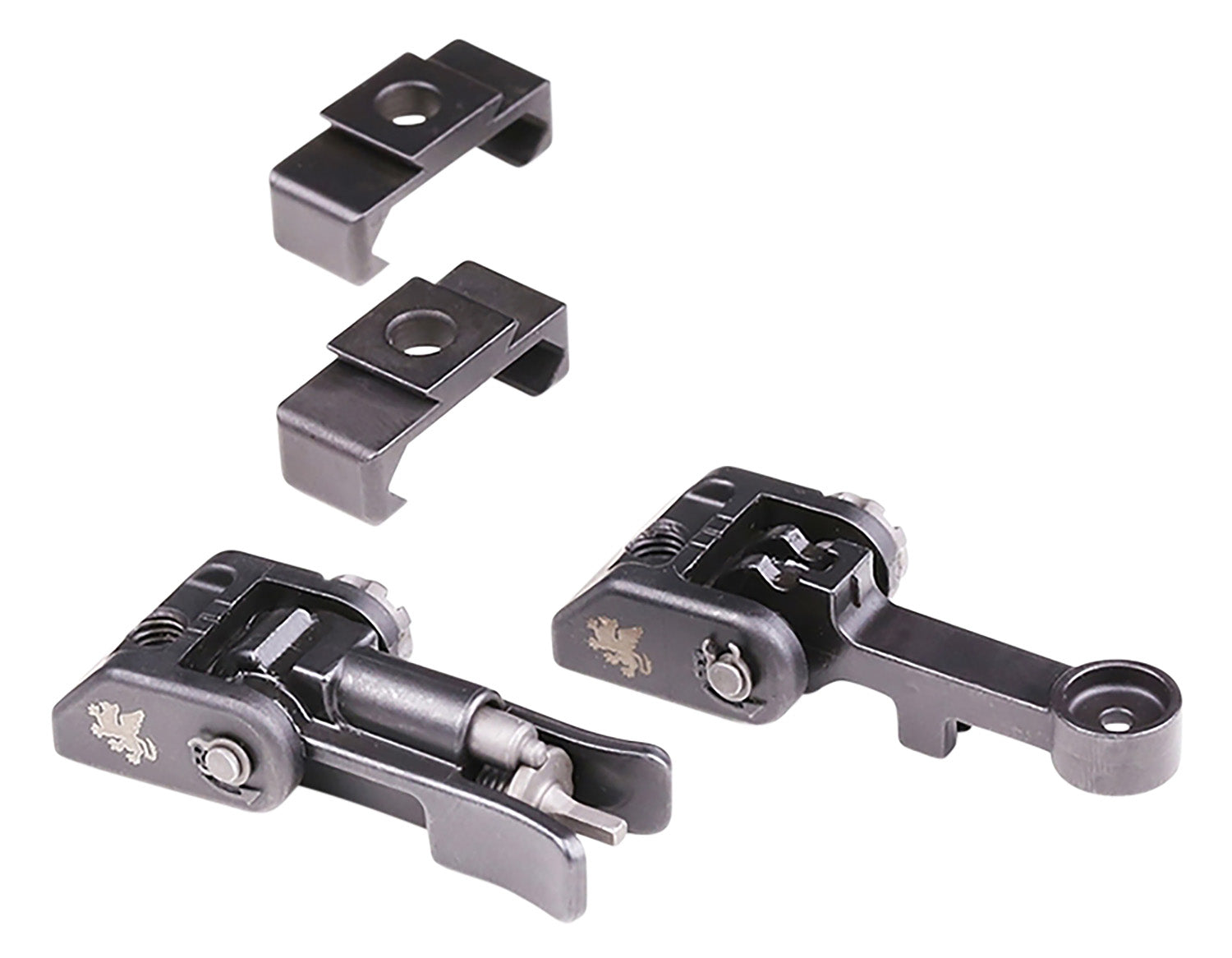 Griffin Armament GAM2S M2 Sight Kit Picatinny Flip-Up BUIS Set Black Melonite