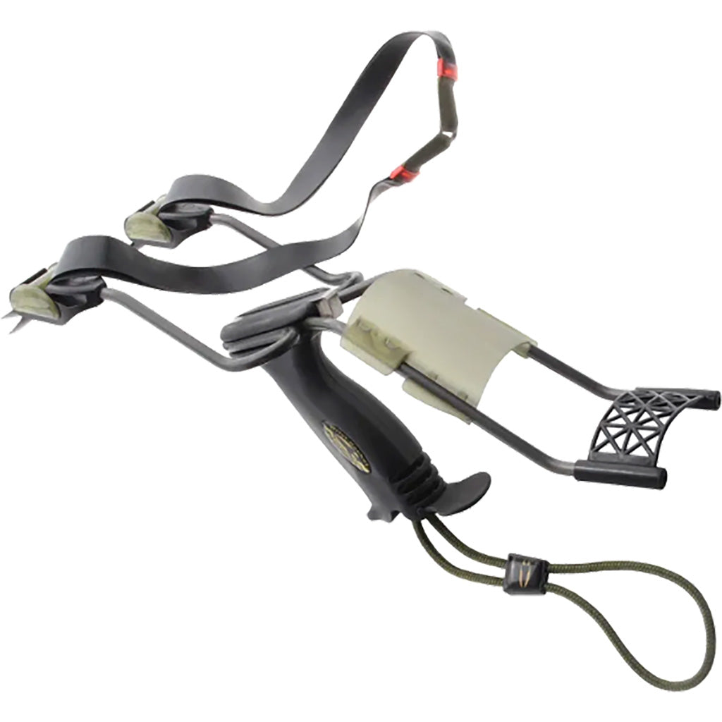Saunders Falcon X Flatband Wristrocket Slingshot w/ Case