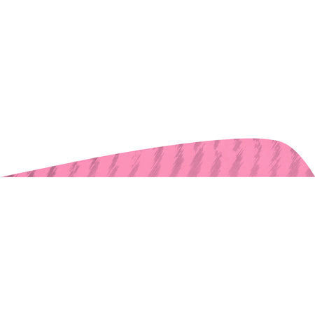 Gateway Parabolic Feathers Barred Flo Pink 4" LW Fletching 50 pk.
