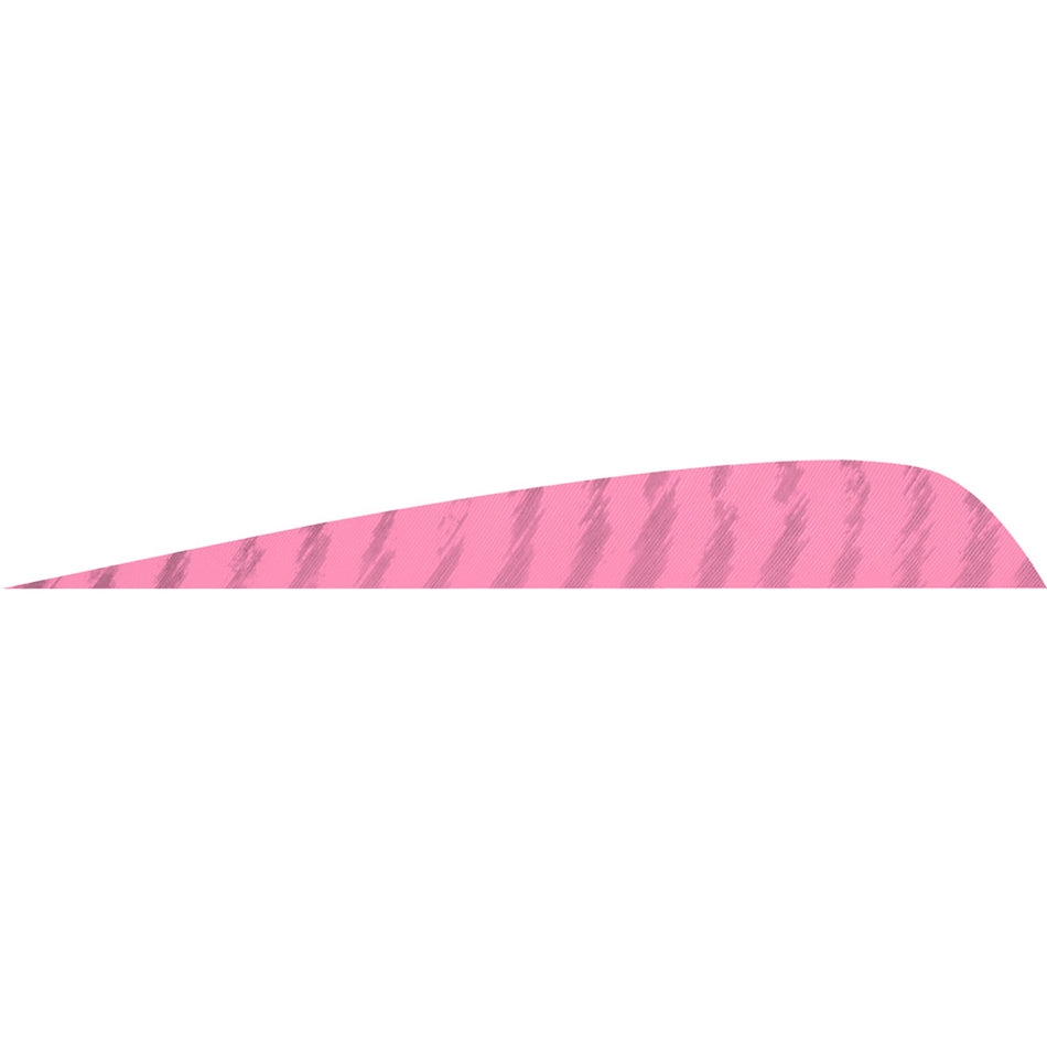 Gateway Parabolic Feathers Barred Flo Pink 4" LW Fletching 50 pk.