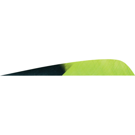 Gateway 4 in. Parabolic Arrow Feathers Kuro Chartreuse LW 50 pk.