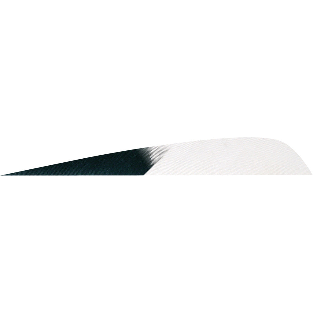 Gateway 4 in. Parabolic Arrow Feathers Kuro White LW 50 pk.