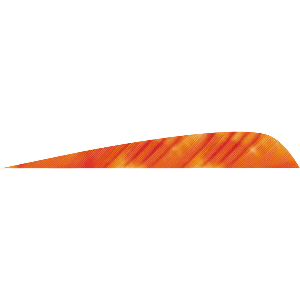 Gateway 4 in. Parabolic Arrow Feathers Tre White/Orange LW 50 pk.