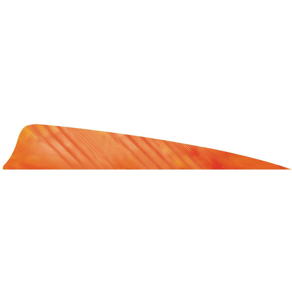 Gateway Shield Cut Fletching Feathers Tre White/Orange 4 in. LW 50 pk.