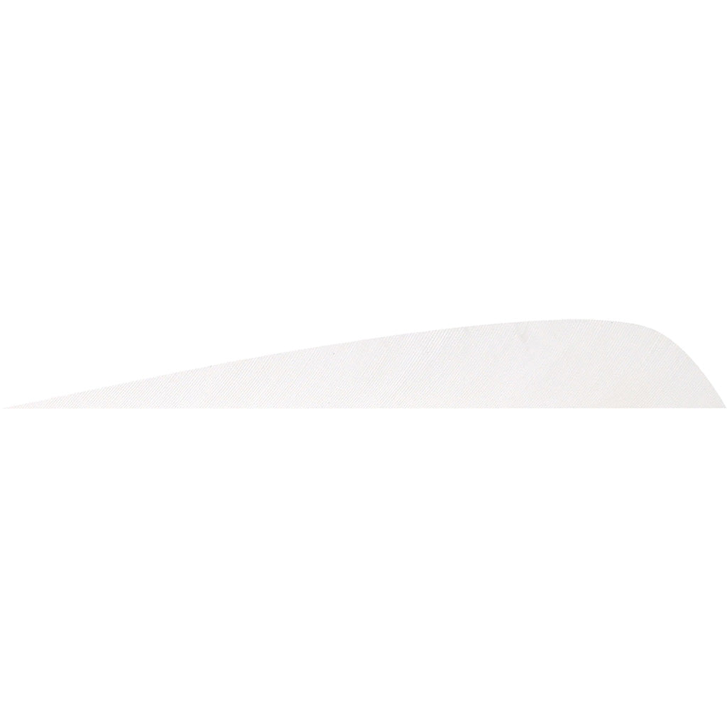 Gateway Parabolic Fletching Feathers Flo White 4 in. RW 50 pk.