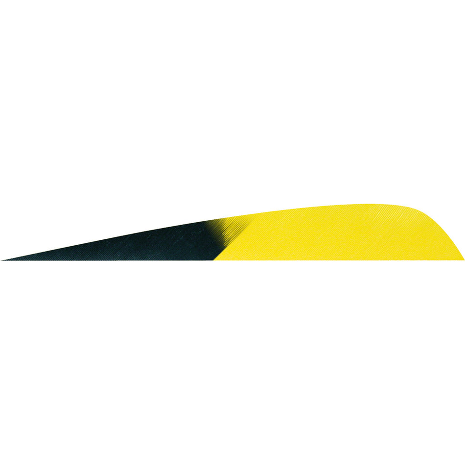 Gateway 4 in. Kuru Flo Yellow Parabolic Arrow Feathers RW Pack of 50