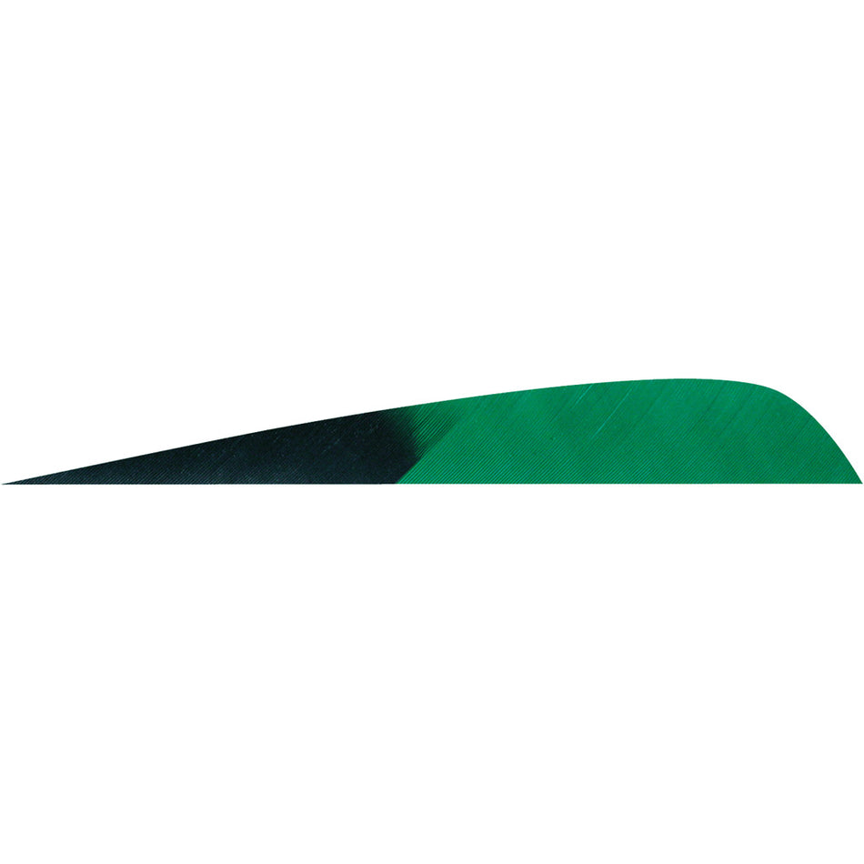 Gateway 4 in. Kuru Green Parabolic Arrow Feathers RW Pack of 50