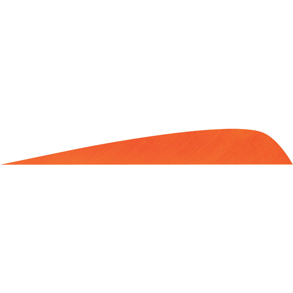 Gateway 4 in. Tangerine Parabolic Arrow Feathers RW Pack of 50