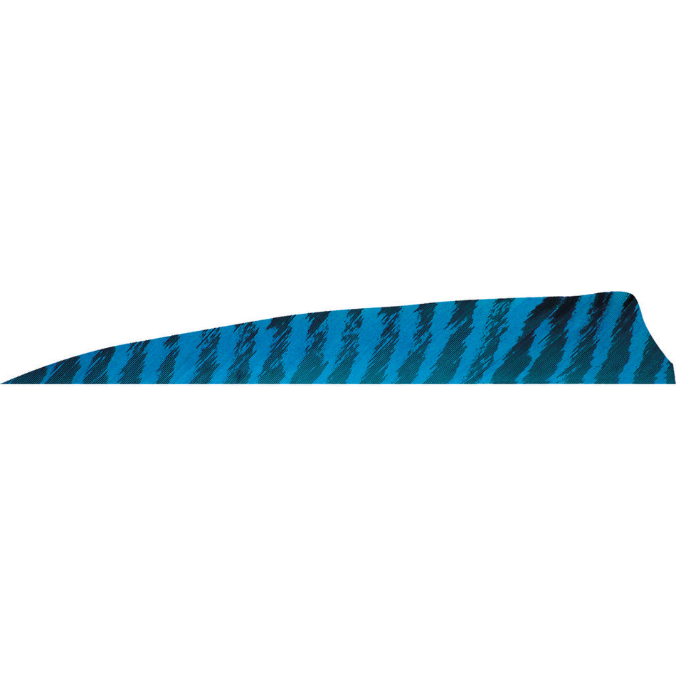 Gateway 4 in. Shield Cut Barred Blue RW Arrow Feathers 50 pk.