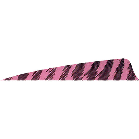 Gateway 4 in. Shield Cut Barred Flo Pink RW Arrow Feathers 50 pk.