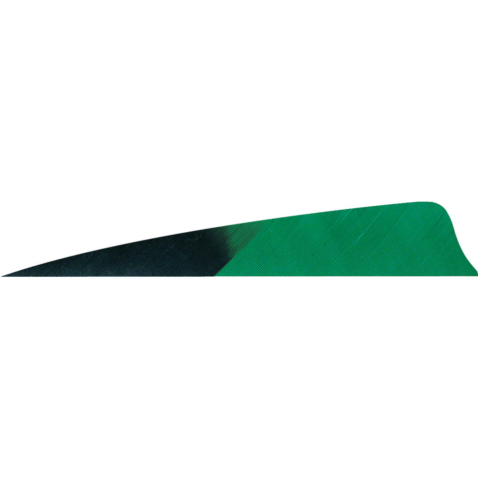 Gateway Shield Cut Kuru Green Arrow Fletching Feathers 4 in. Right Wing 50 pk.