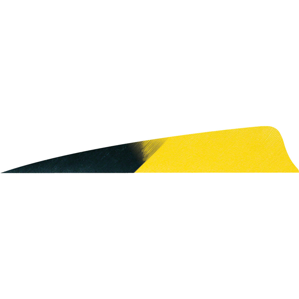 Gateway Shield Cut Kuru Sun Yellow Arrow Fletching Feathers 4 in. Right Wing 50 pk.