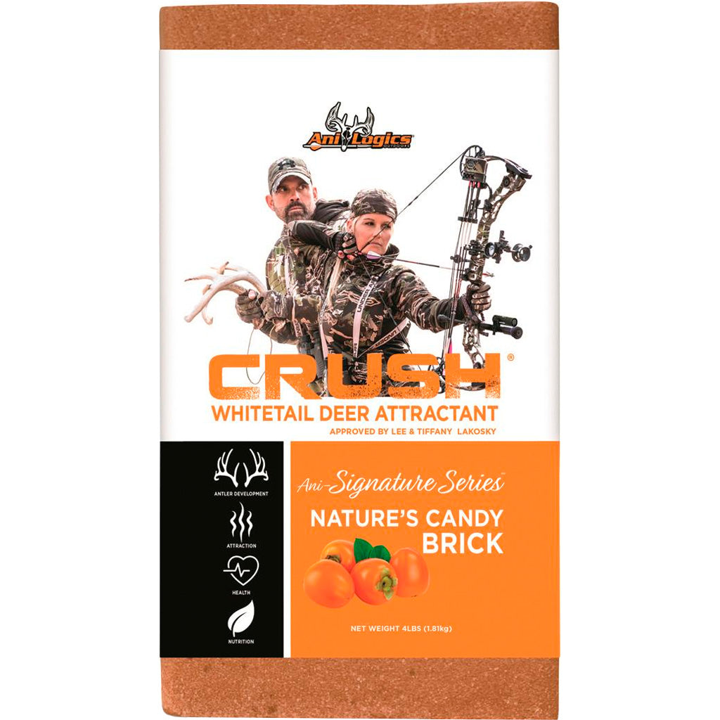 Ani Logic Crush Nature's Candy 4lb Persimmon Flavor Mineral Brick for Deer