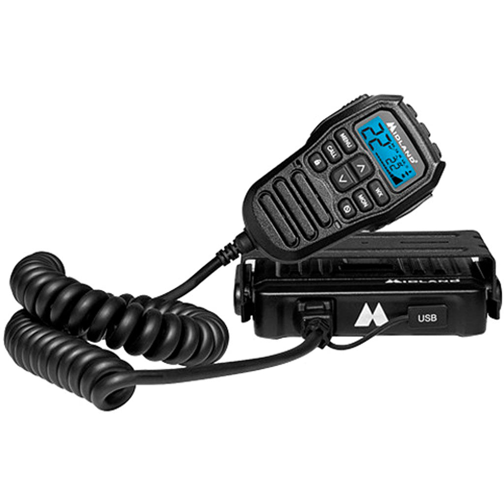 Midland 15 Watt Micro Mobile GMRS Radio MXT275 Integrated Control Mic