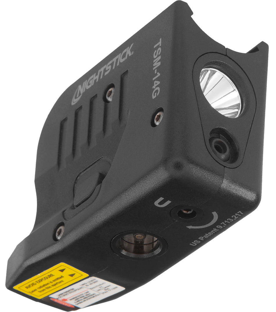Nightstick TSM14G Tactical Light with Green Laser for Glock G43X MOS and G48 MOS Black 150 Lumens