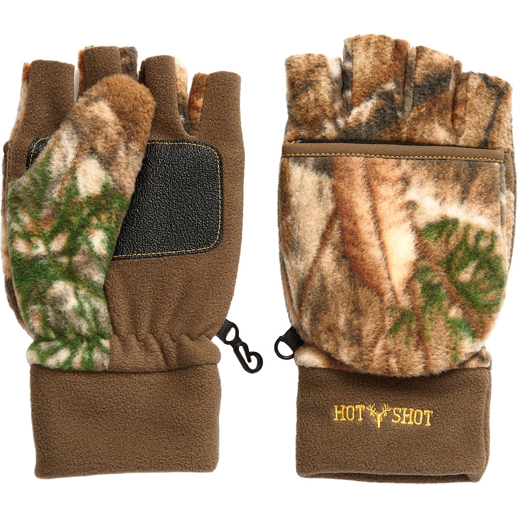 Hot Shot Bulls-eye Fleece Pop-top Mitten Medium Realtree Edge