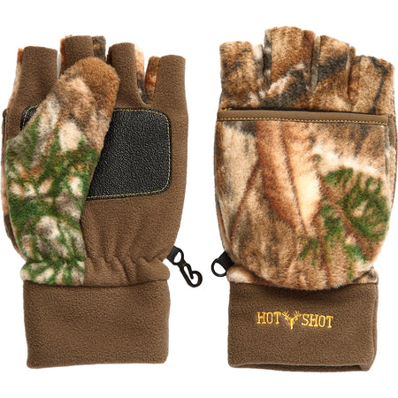 Hot Shot Bulls-eye Fleece Pop-top Mitten Medium Realtree Edge