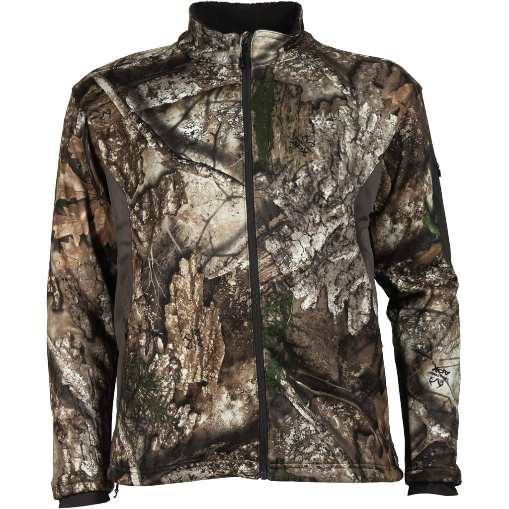 Habit Men's Townsend Ridge Techshell Jacket Size XL Mossy Oak Bottomland Camo