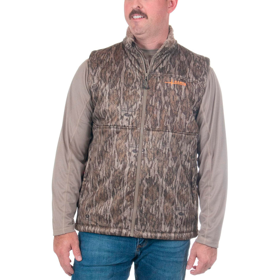 Habit Men's Early Dawn SherpaShell Vest L Mossy Oak New Bottomland