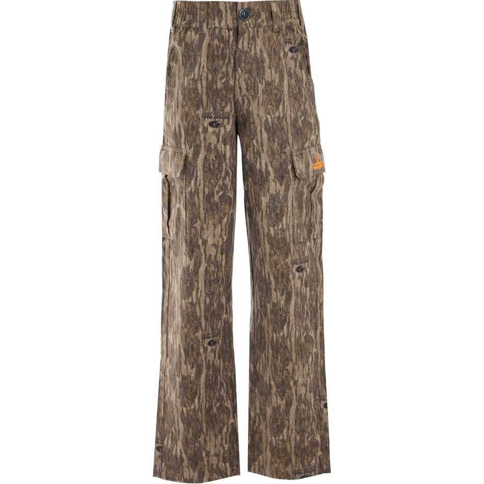Habit Youth Bear Cave Camo 6 Pocket Pant YXL - Mossy Oak New Bottomland