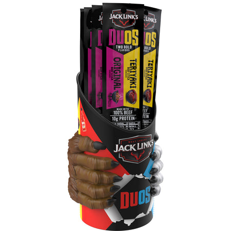 Jack Links 40-Count Beef Stick Duos 1.84oz Mug Display Original and Teriyaki