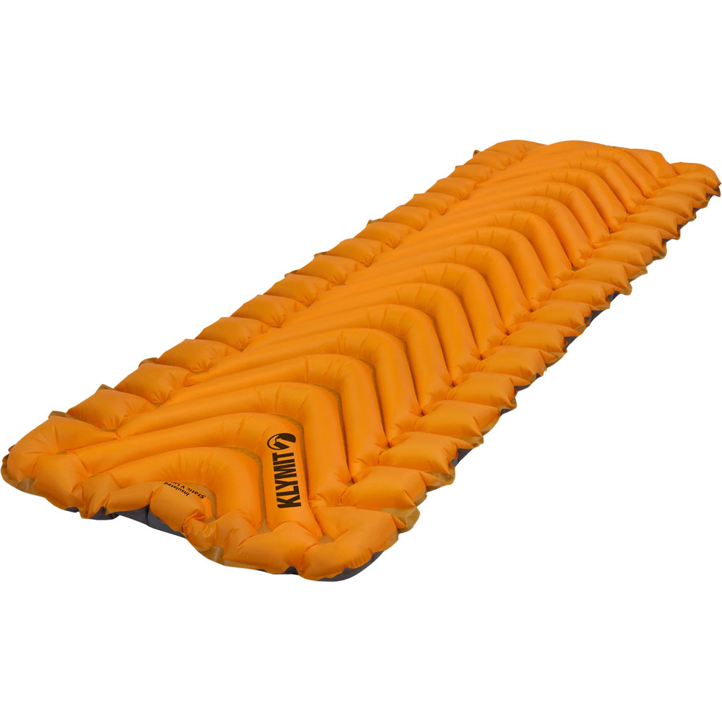 Klymit Insulated Static V Lite Ultralight Sleeping Pad Mango Orange Regular