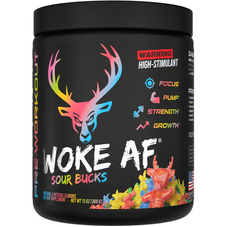 Bucked Up Woke AF Sour Bucks Pre-Workout Supplement 30 Servings