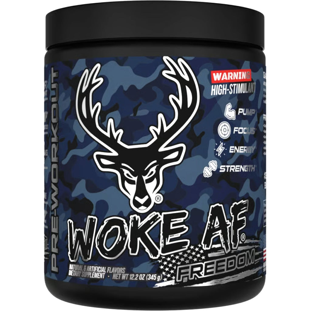 Bucked Up Woke AF Freedom Grape Pre-Workout Supplement 30 Servings