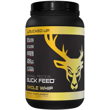 Bucked Up Buck Feed Whey Protein Swole Whipe Flavor 30 Servings