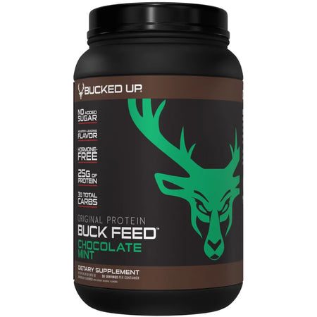 Bucked Up Buck Feed Whey Protein Chocolate Mint Flavor 30 Servings