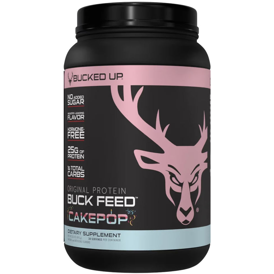 Bucked Up Buck Feed Whey Protein Cake Pop Flavor 30 Servings