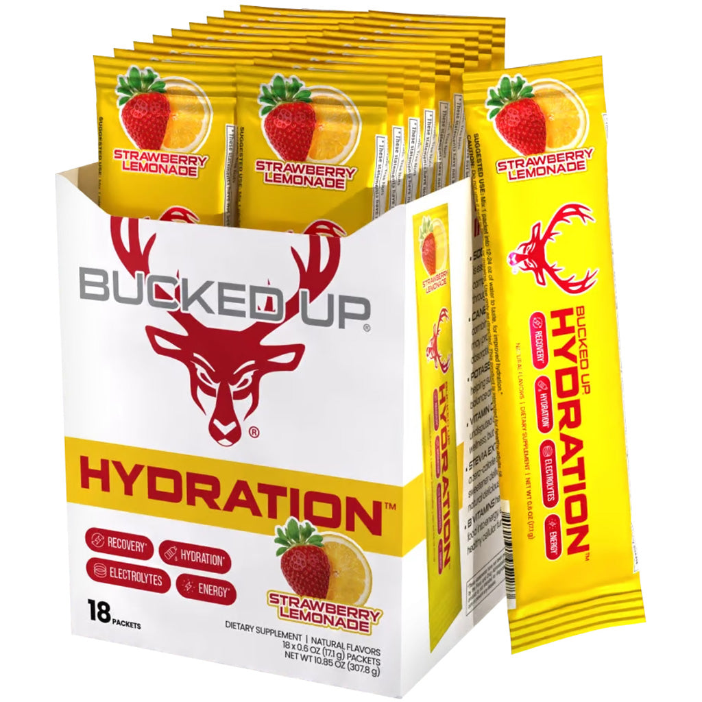 Bucked Up Hydration 2.0 Strawberry Performance Electrolyte Mix 18ct Box