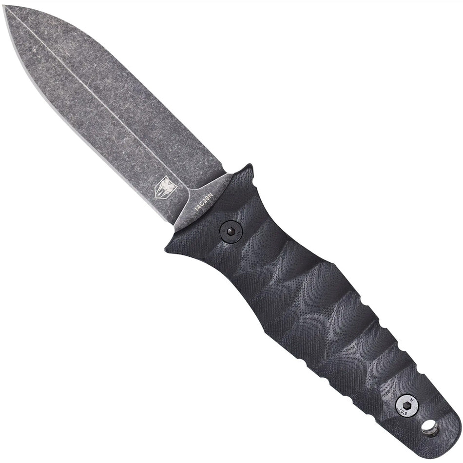 CobraTec Claymore Single-Edge Dagger Fixed Blade Black Stonewash