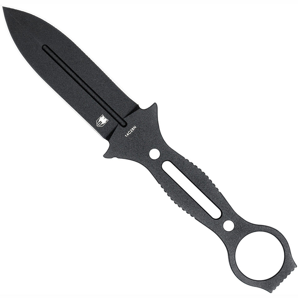 CobraTec Ringed Claymore Dagger Black Fixed Blade Knife