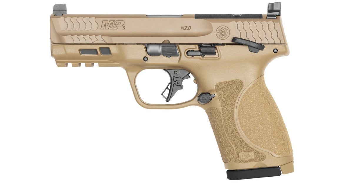 Smith & Wesson M&P M2.0 Compact 9mm Pistol, 4" Barrel, 10-Round, FDE