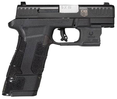 Diamondback DBAM29 Sub-Compact 9mm Luger 3.5" Pistol, 12+1/17+1 Capacity, Black Nitride Slide, w/ Viridian Laser & Holster