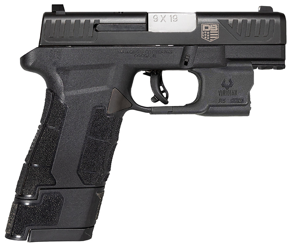 Diamondback DBAM29 Sub-Compact 9mm Luger 3.5" Pistol, 12+1/17+1 Capacity, Black Nitride Slide, w/ Viridian Laser & Holster