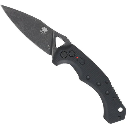 CobraTec Ryker Side Button Automatic Folding Knife with G-10 Scales Black