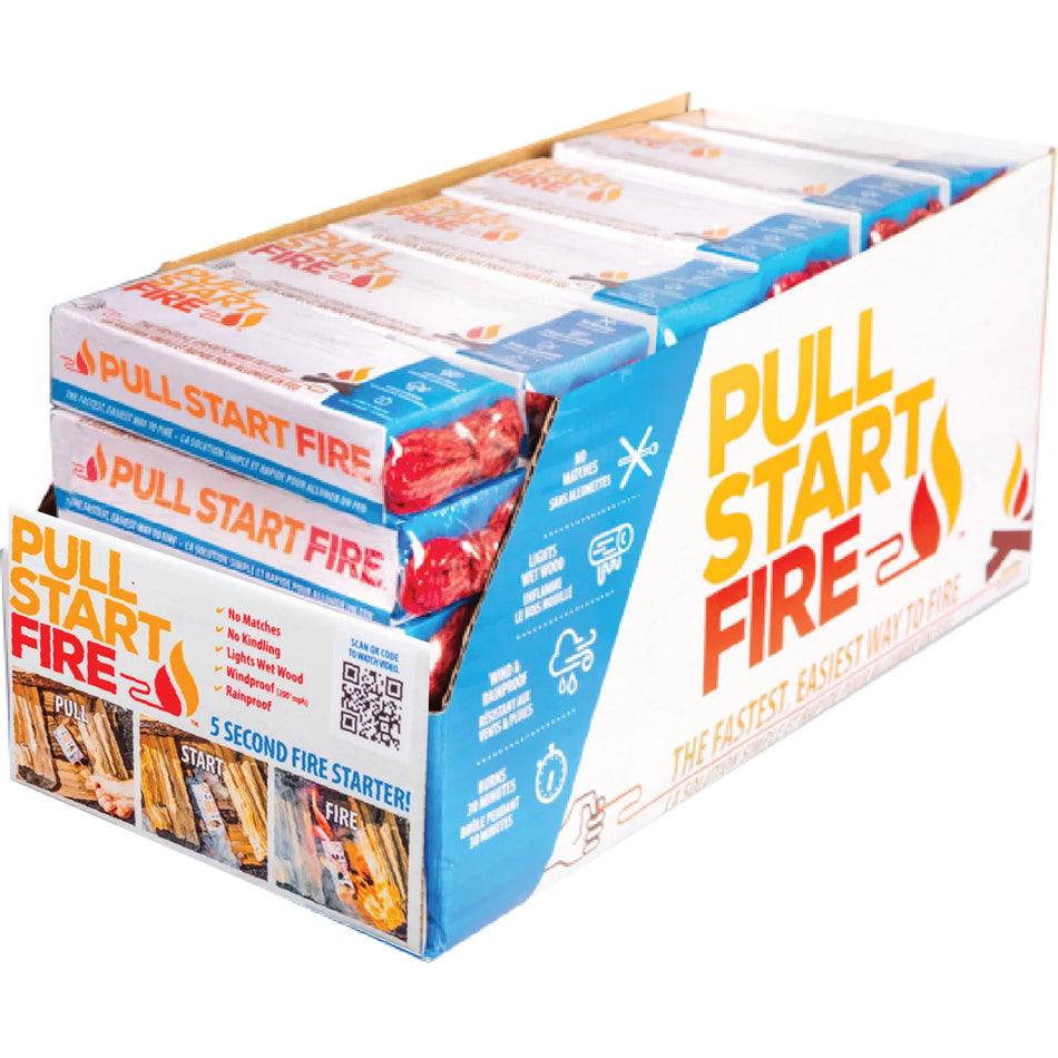 Pull Start Fire String Ignition Firestarter 30ct Shelf Display PDQ