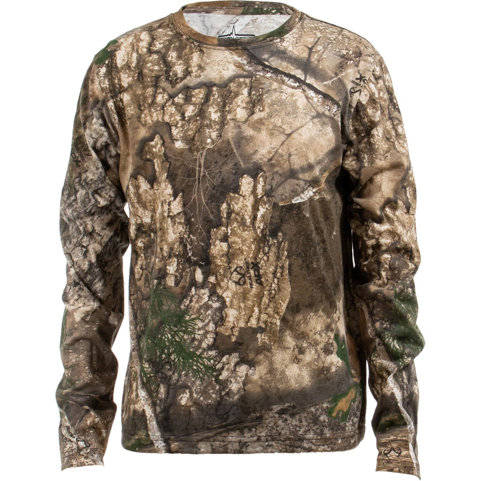 Habit Youth Long Sleeve Hunting Tee Realtree APX Small CVC Crew Neck