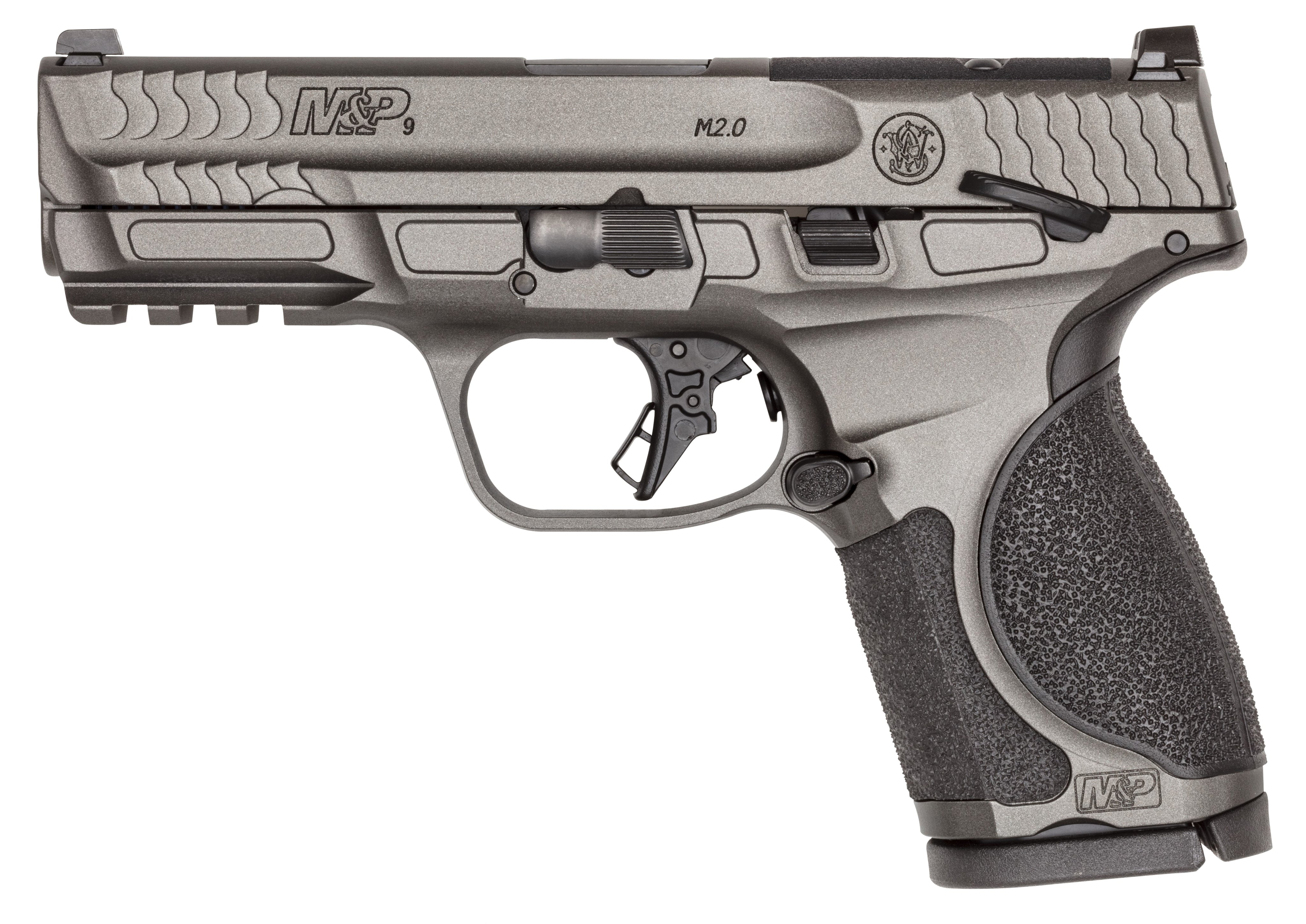 S&W M&P9 M2.0 Metal Compact 9mm 4" Optics Ready Thumb Safety 10-Round Pistol - Gray