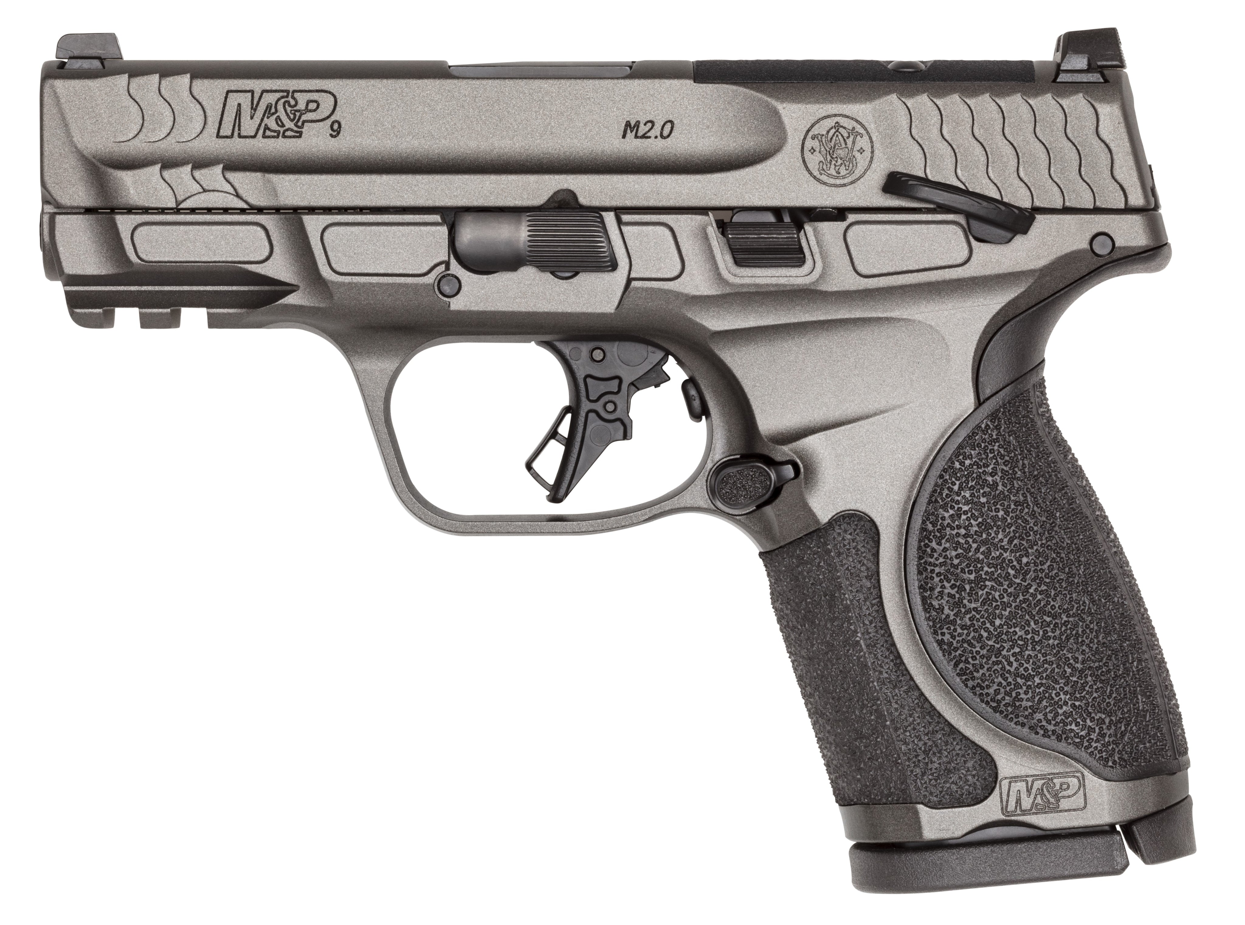 S&W M&P9 M2.0 Metal Compact 9mm 3.6" Optics Ready Thumb Safety 10-Round Pistol - Gray