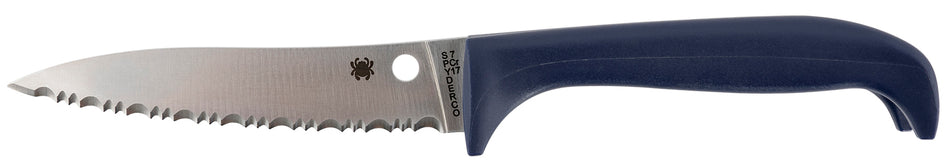 Spyderco K20SPR Counter Puppy 3.48" Serrated 7Cr17MoV SS Blade Purple Novelty Puppy Plastic Handle