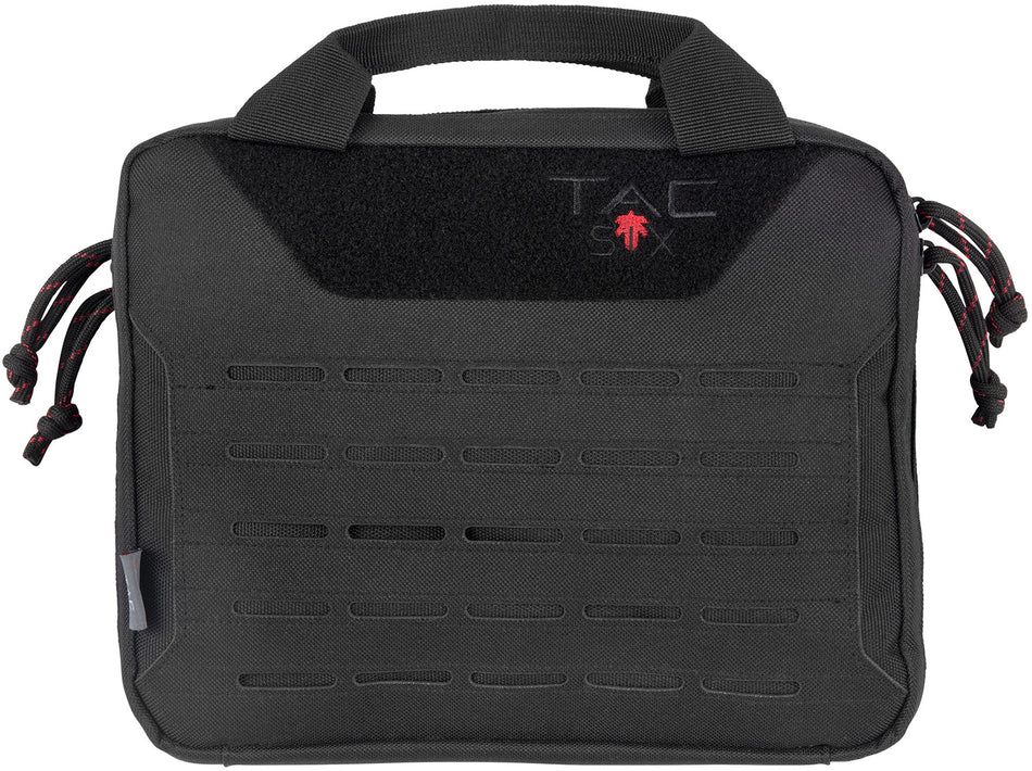 Tac Six Crew Tactical Pistol Case Black 600D Polyester Holds 2 Handguns