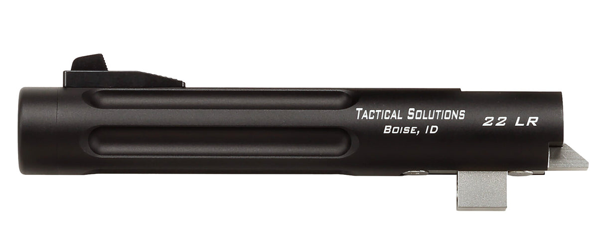 Tactical Solutions TL55TEMBRF Trail-Lite 22 LR 5.5" Black Matte Fluted Threaded Barrel Fiber Optic Sight for Browning Buck Mark