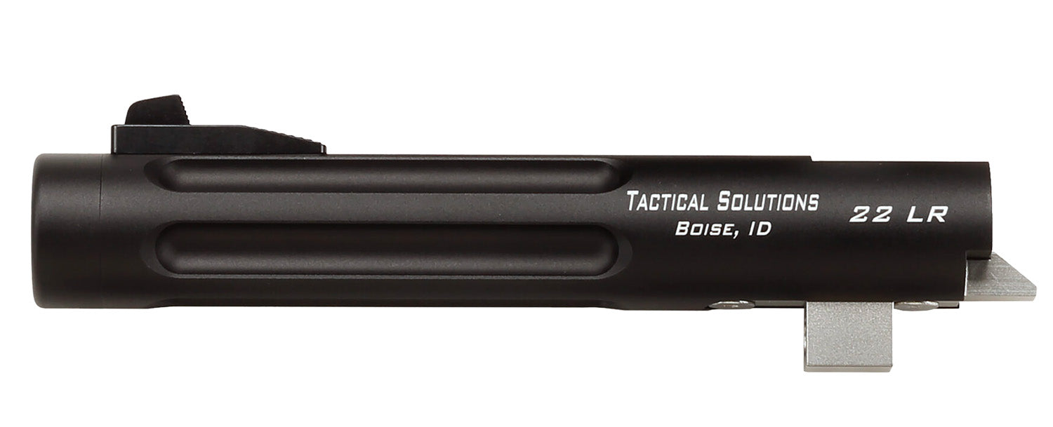 Tactical Solutions TL55TEMBRF Trail-Lite 22 LR 5.5" Black Matte Fluted Threaded Barrel Fiber Optic Sight for Browning Buck Mark