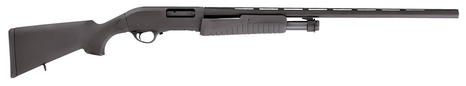 Escort HEFH12280501 Field Hunter 12 Gauge Pump Shotgun, 3" Chamber, 4+1, 28" Vent Rib Barrel, Black Synthetic Stock